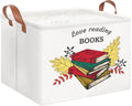 HKEC Rectangle Books Storage Basket, Gift Basket Empty with Handles(Books)