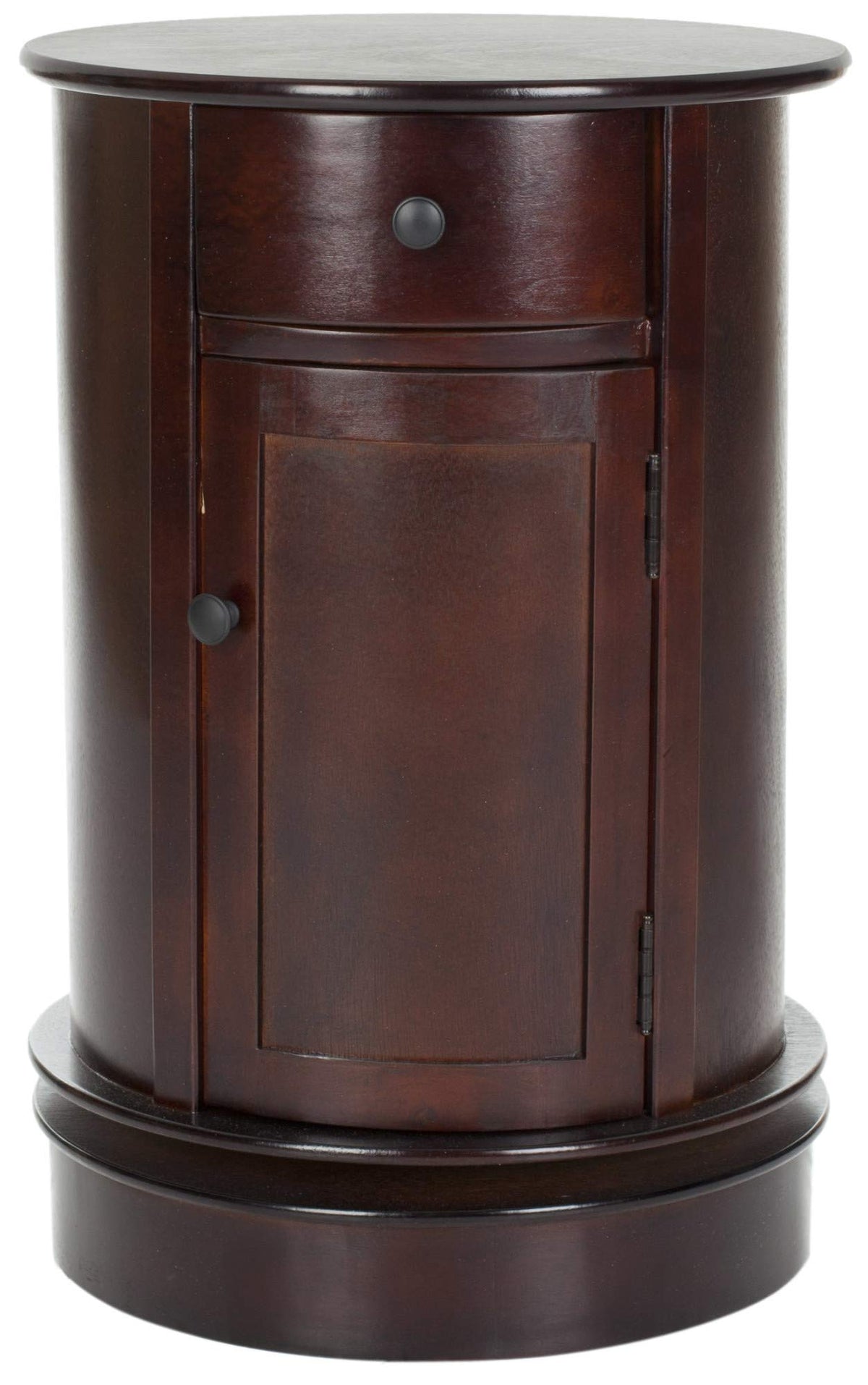 Safavieh American Homes Collection Tabitha Dark Cherry Oval Swivel Storage End Table
