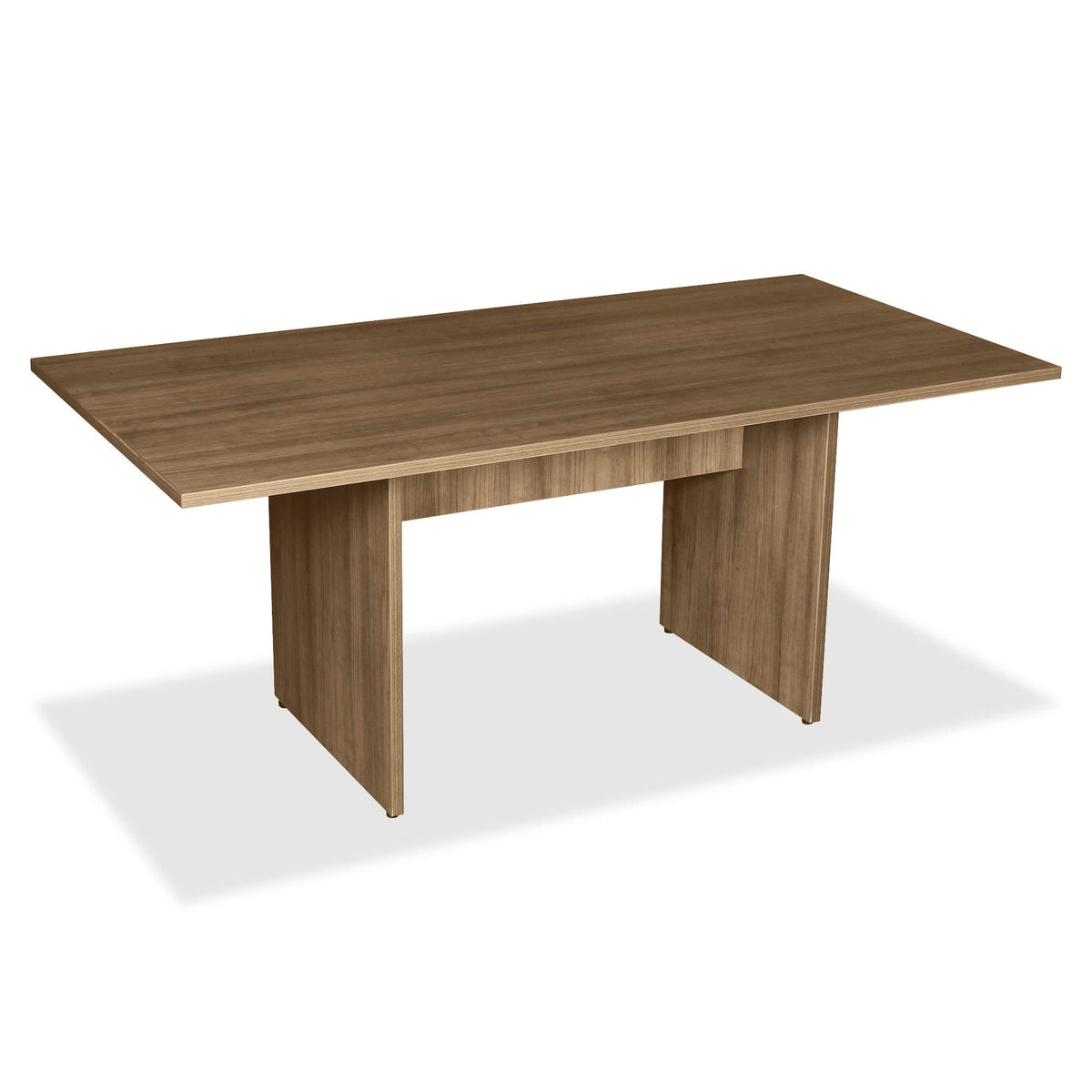 Lorell 2-Panel Base Rectangular Walnut Conference Table