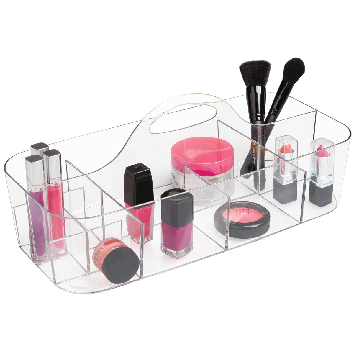 iDesign Plastic Cosmetic Organizer Tote, Clear