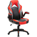 Lorell High-Back Gaming Chair, Red and Black