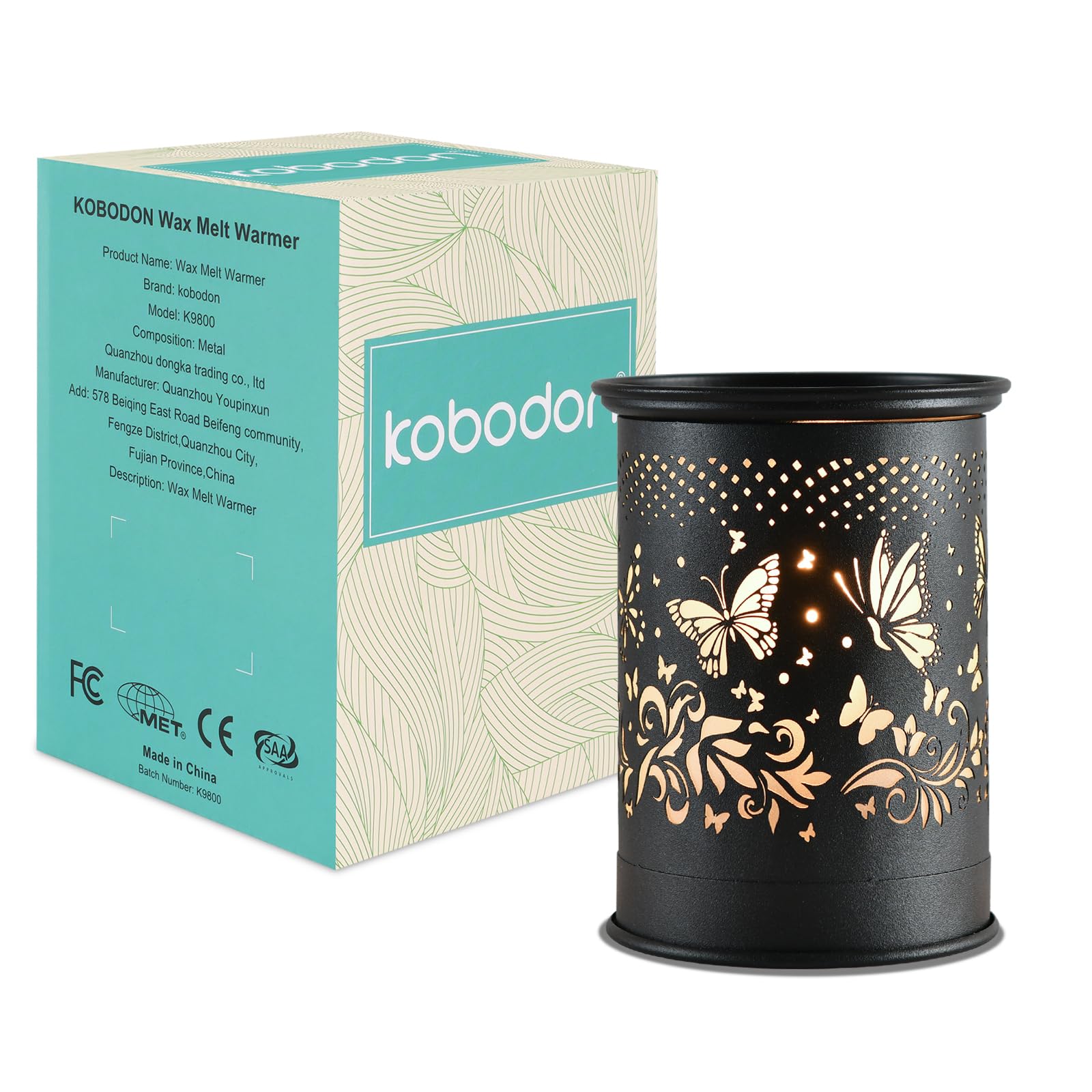 Kobodon Metal Wax Warmer,Wax Melt Warmer,Candle Wax Burner, Electirc Wax Melt Warmer Candle Melter As Gifts For Moms Grandma Wom