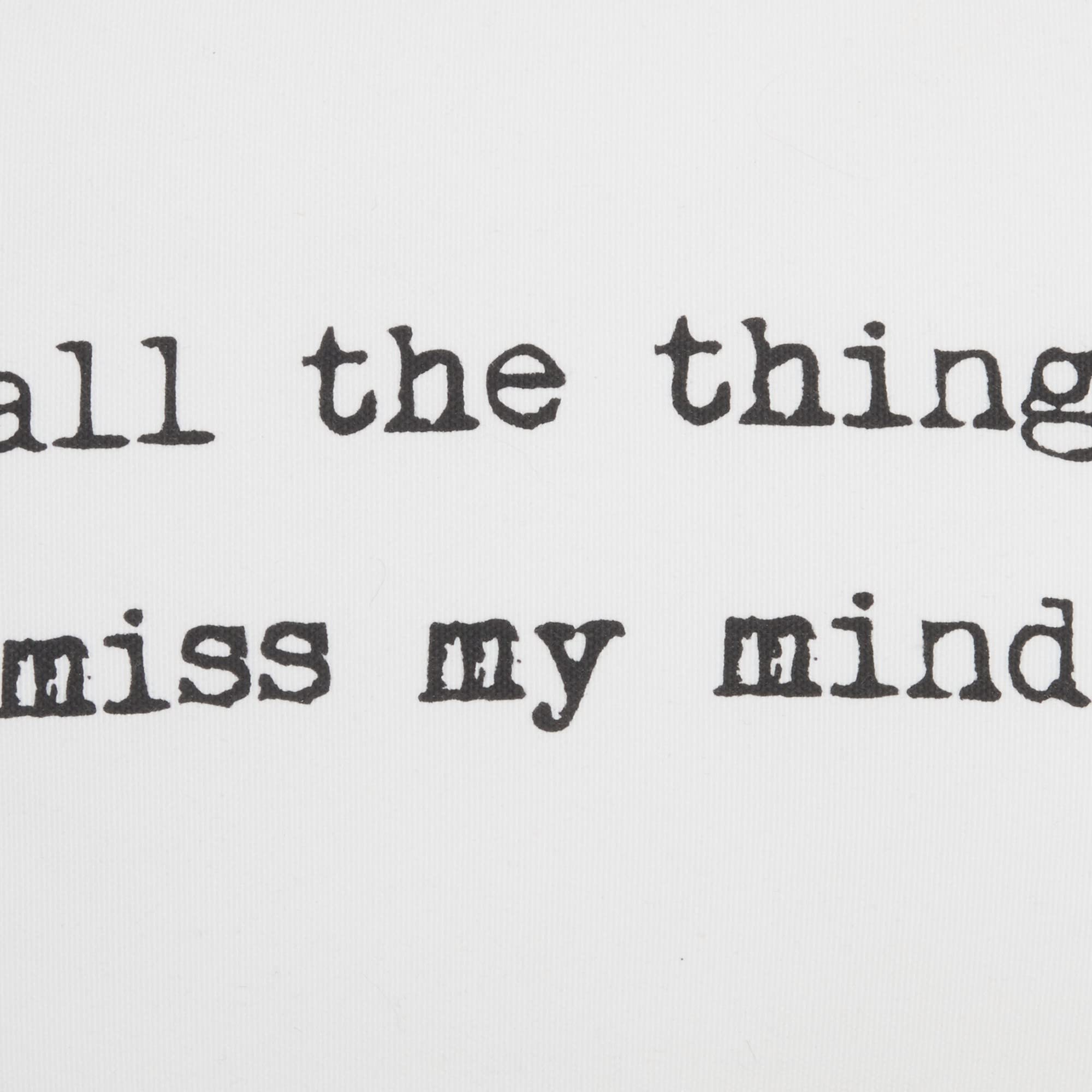 HomeRoots 100% Polyester Black and White I Miss My Mind Throw Pillow