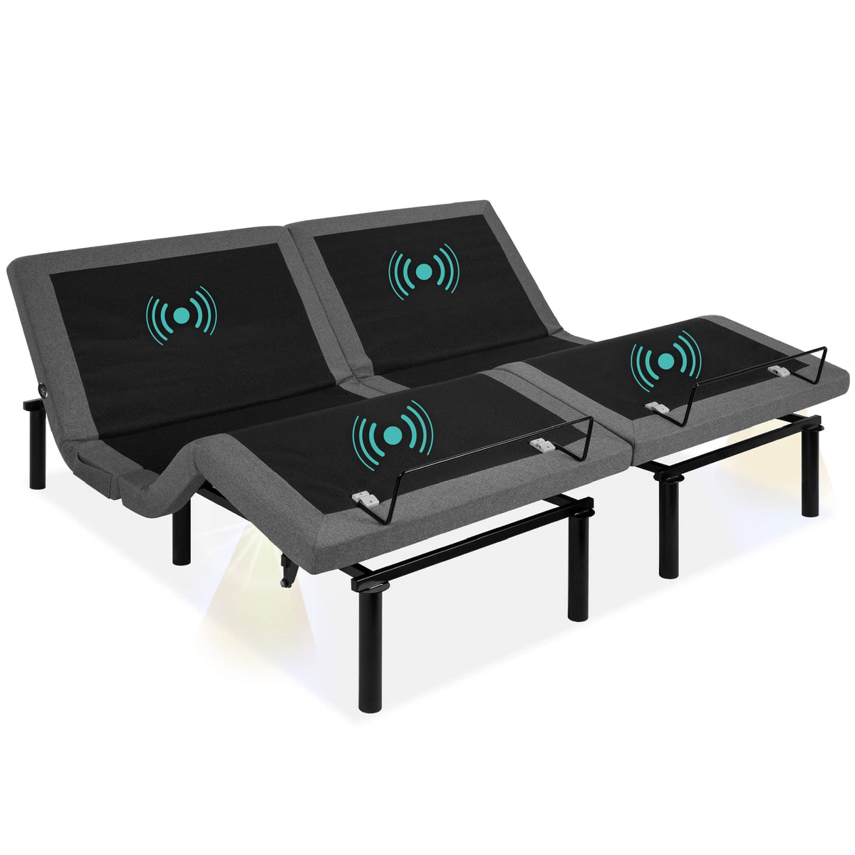 Best Choice Products Ergonomic Split King Size Adjustable Bed, Zero Gravity Base for Stress Management w/Wireless Remote Control
