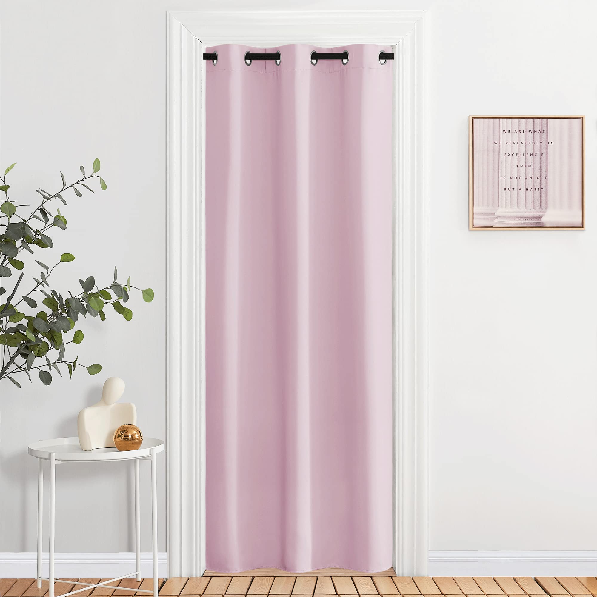 Nicetown Room Darkening Curtain For Kids Bedroom Nursery Essential Thermal Insulated Solid Grommet Top Drape Panel (Lavender Pink=Baby Pink, 1 Panel, 42 X 84 Inch)