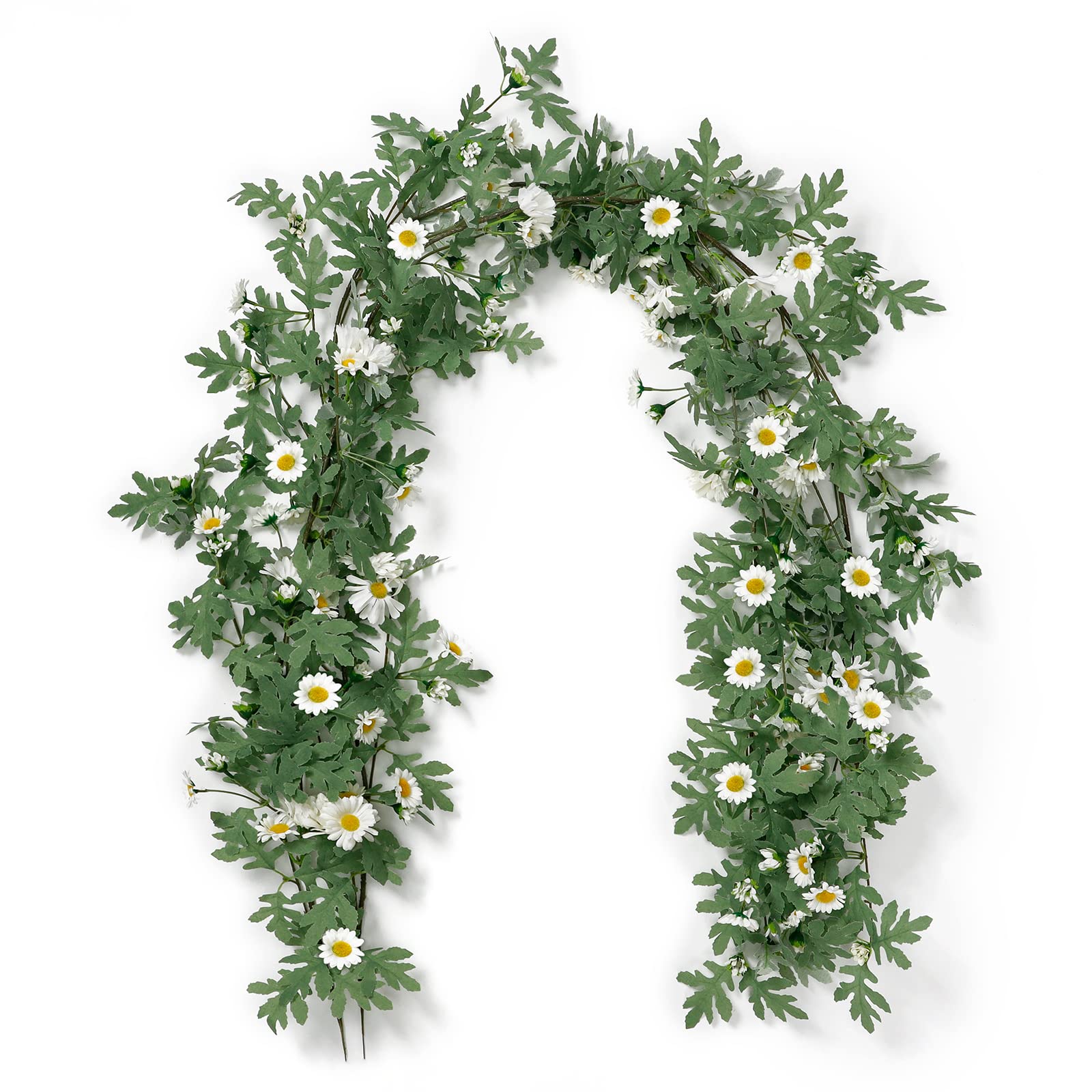 SOMYTING Artificial Daisy Garland Decorative Fake Flower Vine Hanging 5.6Ft Silk Flower Greenery for Home Garden Outdoor Ceremon