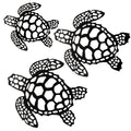 3 Pieces Sea Turtle Beach Theme Decor Metal Coastal Turtle Decor Wall Hanging Beach Sculpture Metal Farmhouse Turtle Wall Art Ha