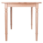 Ergode Wood Ravenna Dining Table - Vintage Charm, Solid Wood, Natural Finish - Seats 4, 47' Width - Farmhouse Style - Easy Assembly - Dimensions: 30.3' H x 47.2' W x 30.3' D