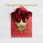 Forfine Ring Security Badge Metal Ring Bearer Gift Wedding Accessories For Party, Rehearsal, Kids, Boys, Wedding Souvenirs