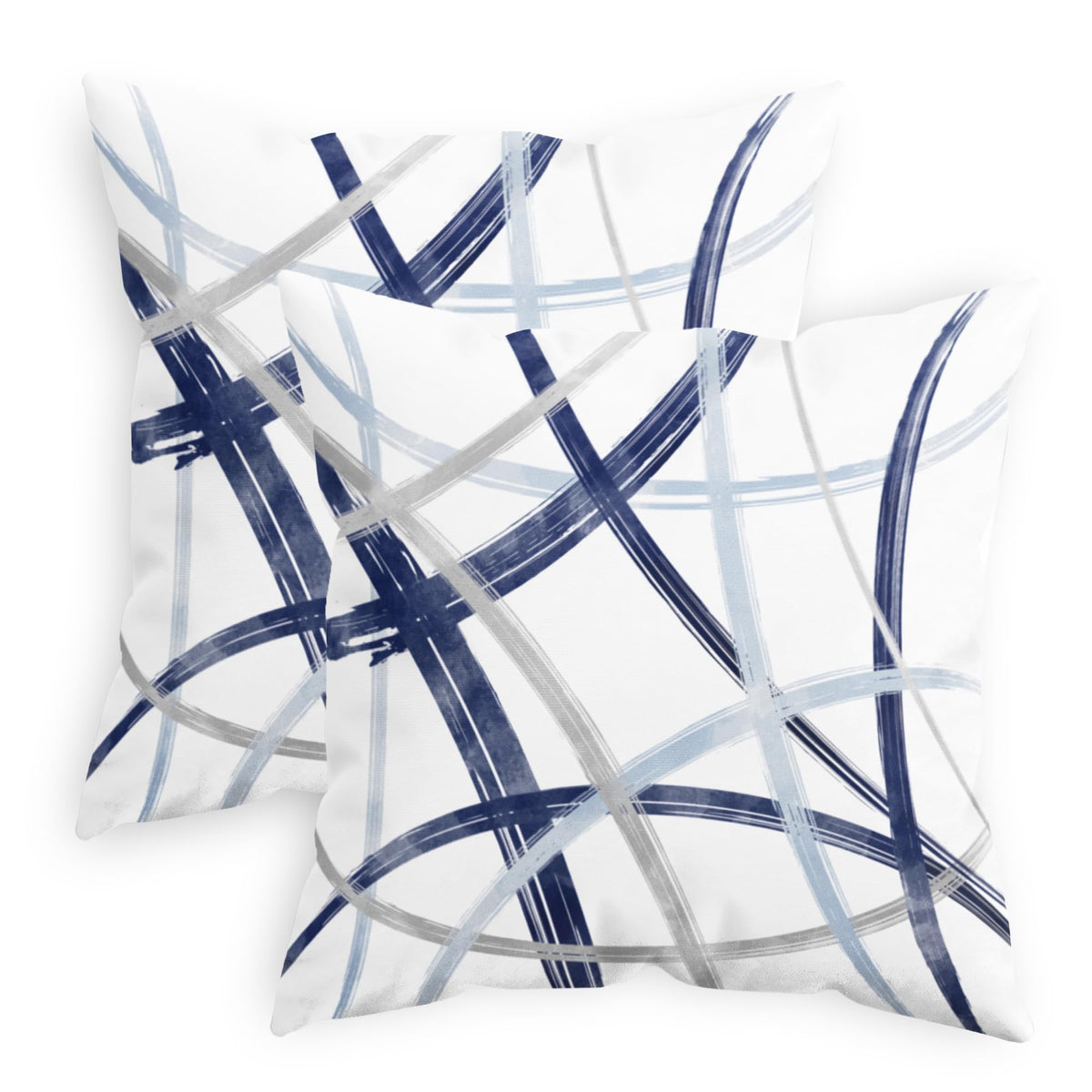 Calitime Throw Pillow Cases Pack Of 2 Cozy Fleece Arc-Shaped Abstract Geometric Lines Decorative Cushion Covers For Couch Bed So