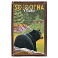 Lantern Press 16x24 Inch Giclee Art Print Wall Decor, Soldotna, Alaska, Black Bear in Forest