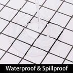Spotjoy Rectangle Table Cloth, Elastic Fitted Flannel Backed Plastic Table Covers For 4 Foot Folding Tables, Waterproof Vinyl Ta