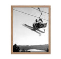 Poster Master Vintage Ski Lift Poster - Ski Print - Winter Art - Sports Art - Photography Art - Black and White Art - Nature Art