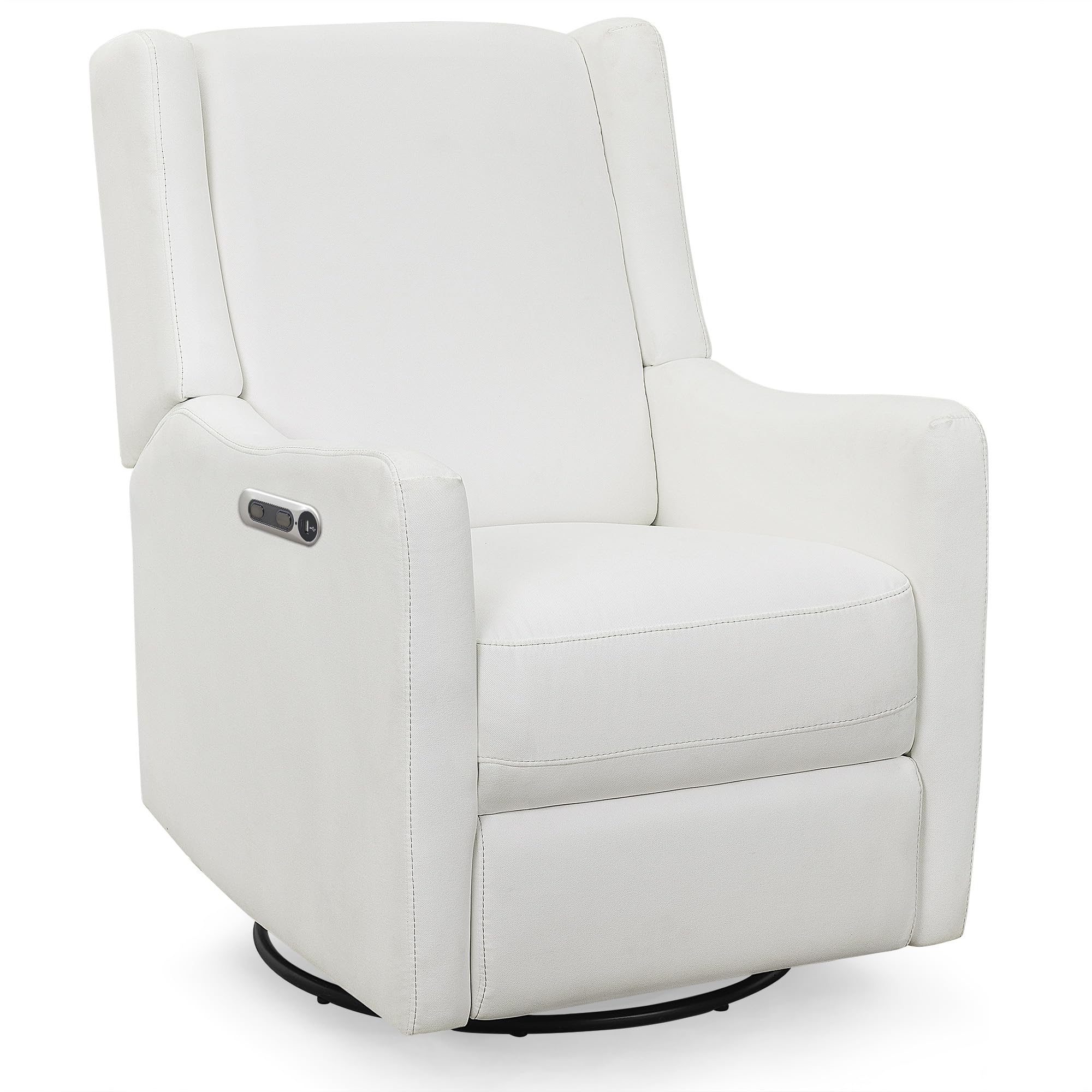 Delta Children Mercer Electronic Power Recliner and Swivel Glider with USB Port in LiveSmart Performance Fabric - Water Repellen