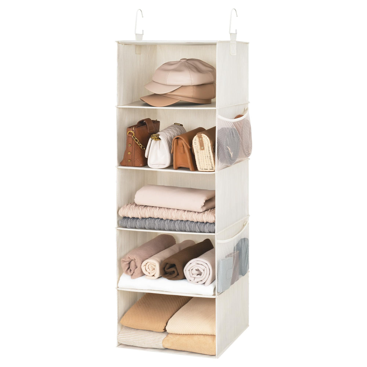 StorageWorks Hanging Closet Organizer for Small Closets, 5 Shelf