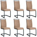 AZmac Modern Dining Chairs Set of 6,Armless Kitchen Chairs,Dining Room Chairs with Upholstered Padded Seat and Sturdy Black Legs
