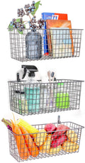 Shiok Decor Extra Large Hanging Wall Basket For Storage | Wall Mount Metal Wire Baskets Hanging Cabinet Bin Wall Shelves | Rusti