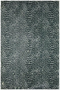 Dalyn Rugs Akina Leopard Animal Print Ak2 Faux Fur Midnight 2'3" X 7'6"