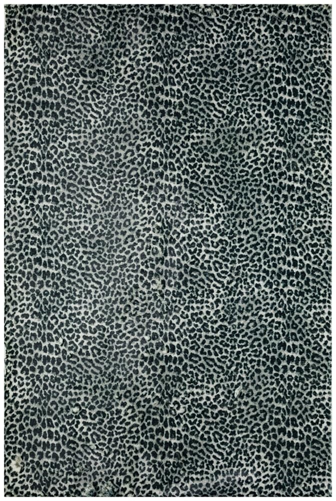Dalyn Rugs Akina Leopard Animal Print Ak2 Faux Fur Midnight 2'3" X 7'6"