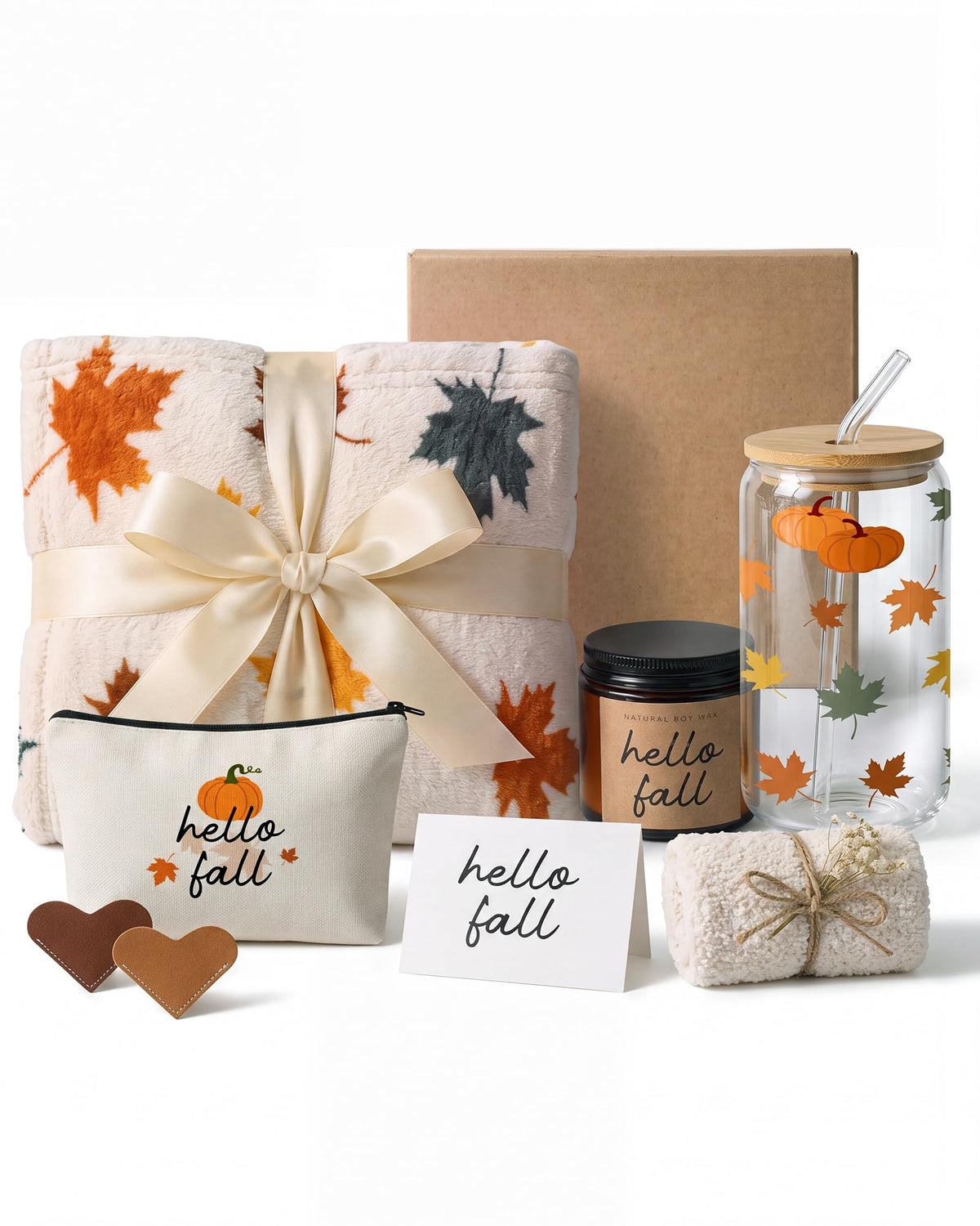 Patelai 8 Pcs Fall Gift Baskets for Women Cozy Autumn Thanksgiving Gift
