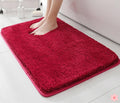 HOWNICE Glorious Super Soft Microfiber Abstract Moroccan Designer Anti Slip Bathmat (Blue, 40 cm x 60 cm), (Soft Mat RED Matt)