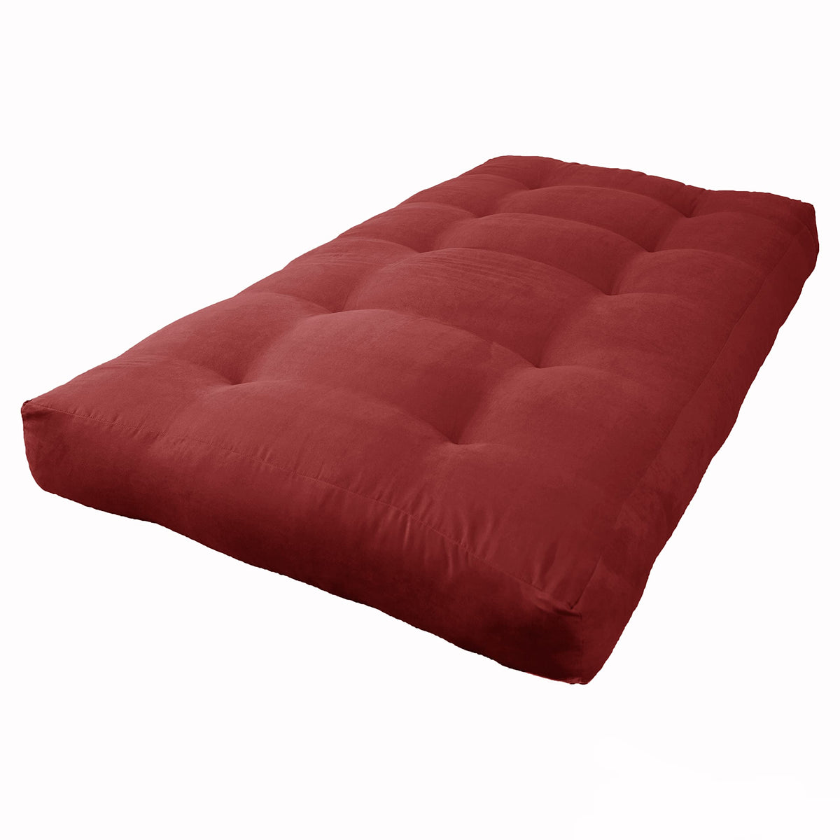 Blazing Needles Vitality 8&quot; Microsuede Futon Mattress, Twin, Red Wine