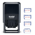 Trodat Printy 4750 Self Inking Date Stamp With Approved, Copy, Emailed, Scanned - Blue And Red Ink, 1' X 1-5/8'