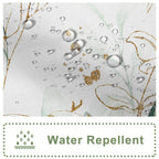 Ruelvth Stall Shower Curtain, Sage Green And Gold Eucalyptus Small Shower Curtain Set Waterproof Fabric Half Narrow Bathroom Dec