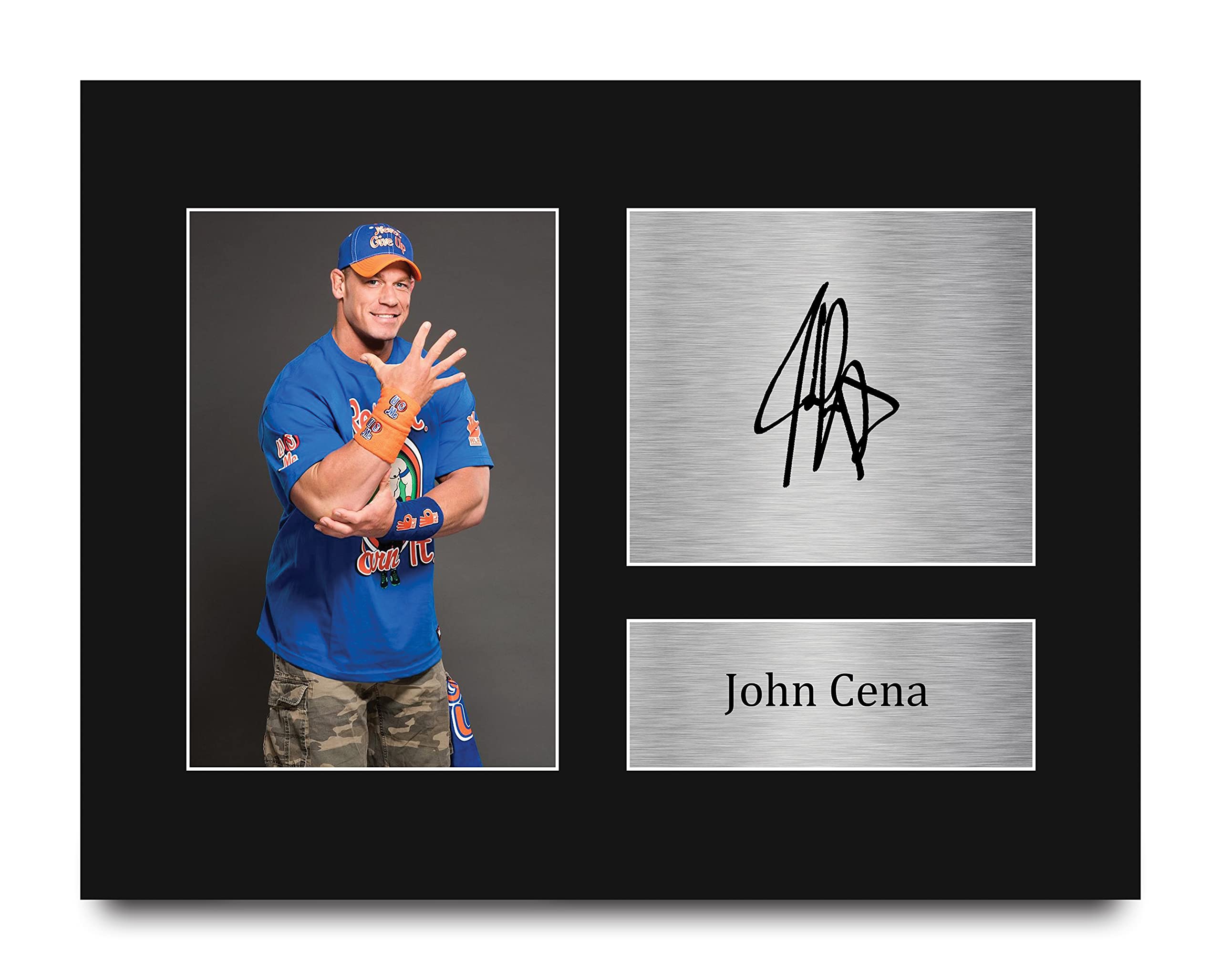 HWC Trading John Cena Gifts USL Printed Signed Autograph Picture for WWE & WWF Memorabilia Fans - US Letter Size