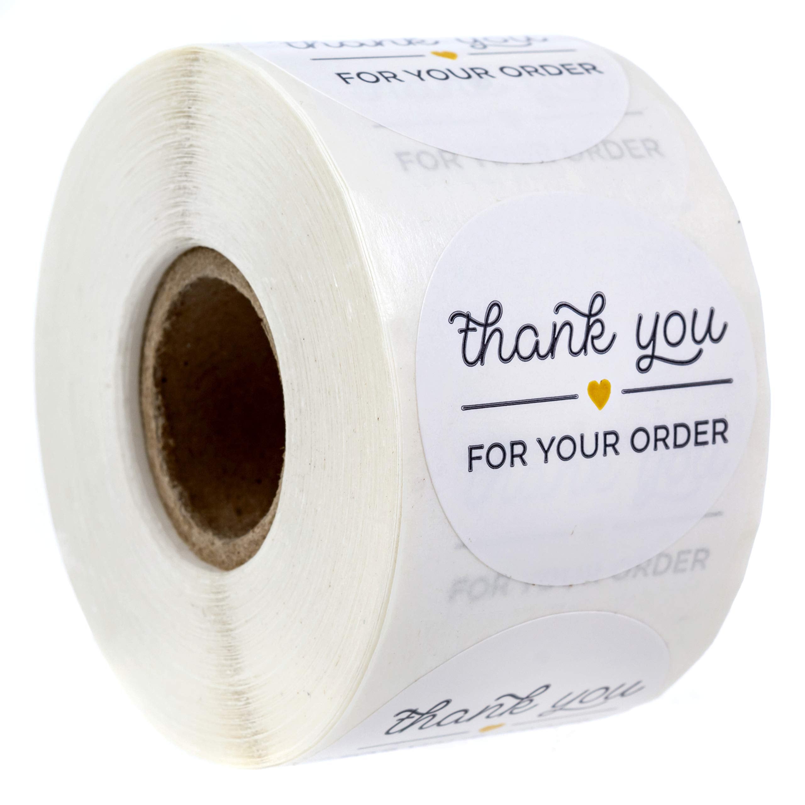 Thank You For Your Order Stickers / 500 1.5' Labels/Thank You From The Heart Business Stickers