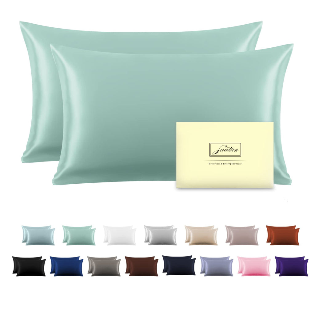 Silk Pillowcase For Hair And Skin,Soft,Breathable And Sliky Queen Silk Pillow Case Set Of 2,Both Sides Natural Mulberry Silk Pil