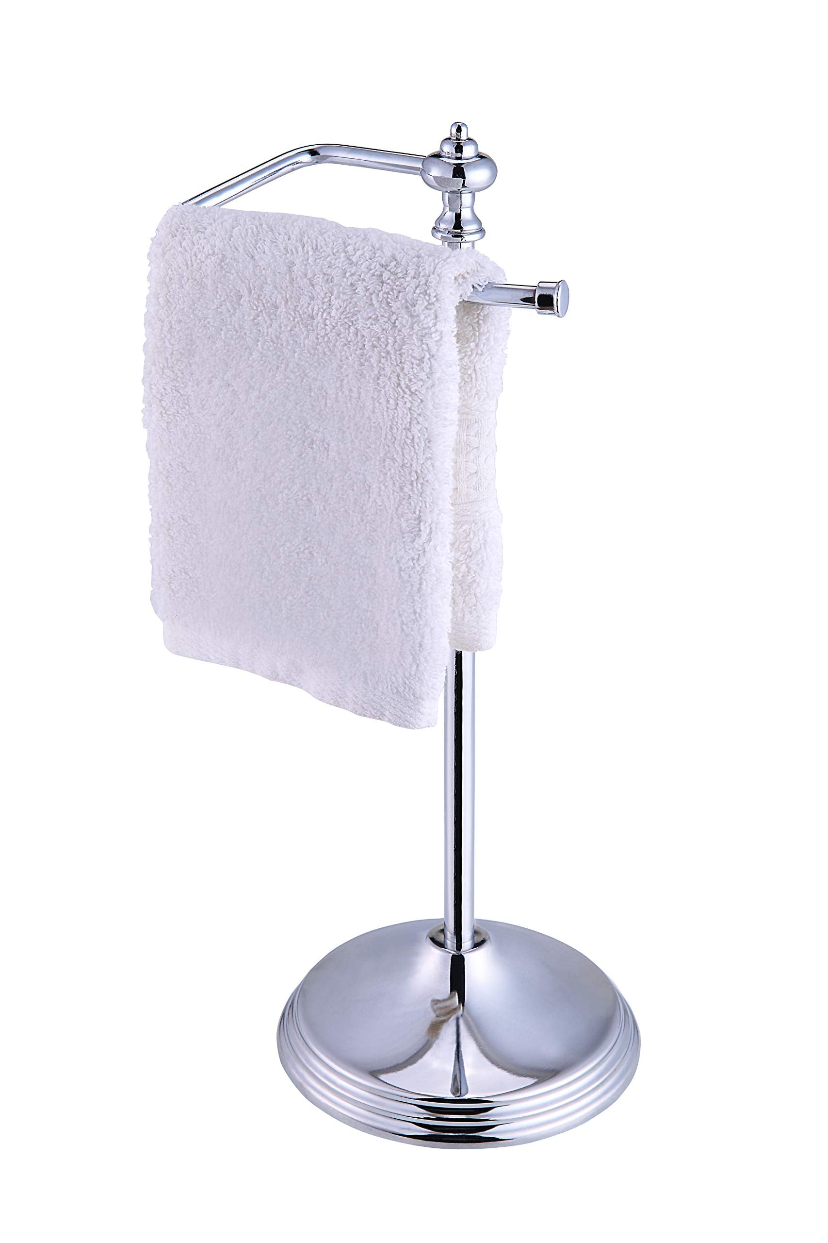 SunnyPoint Heavy Weight Classic Decorative Metal Fingertip Towel Holder Stand for Bathroom, Kitchen, Vanity and Countertops; Han