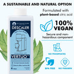 (12 Months Supply) Nespresso Compatible Vertuo Descaling Kit, Odorless Coffee Brewer Machine Descaler Set, Liquid Descaling Solu