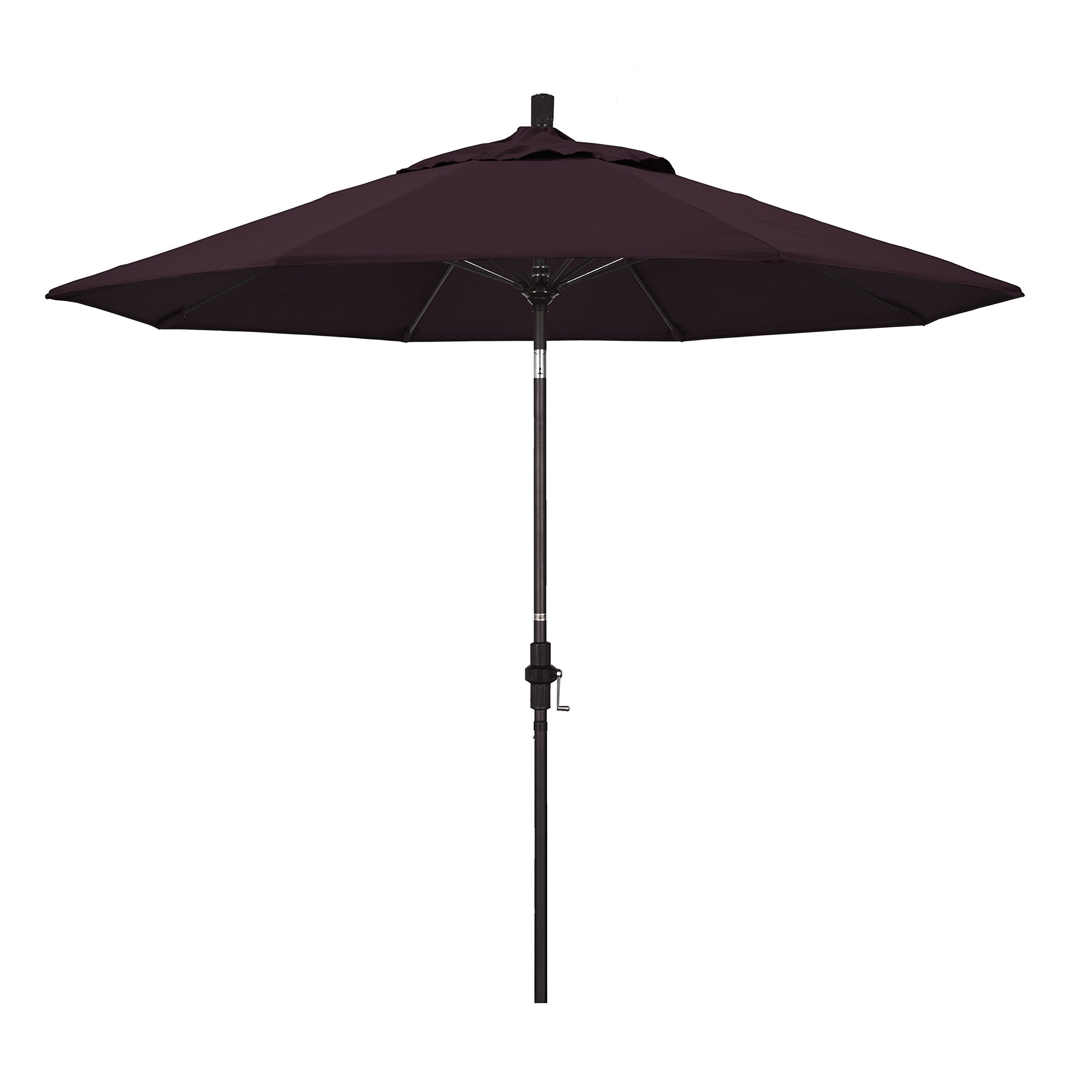 California Umbrella Gscuf908117-Sa65 9' Round Aluminum Pole Fiberglass Rib Market Patio Umbrella, 9-Foot, Purple