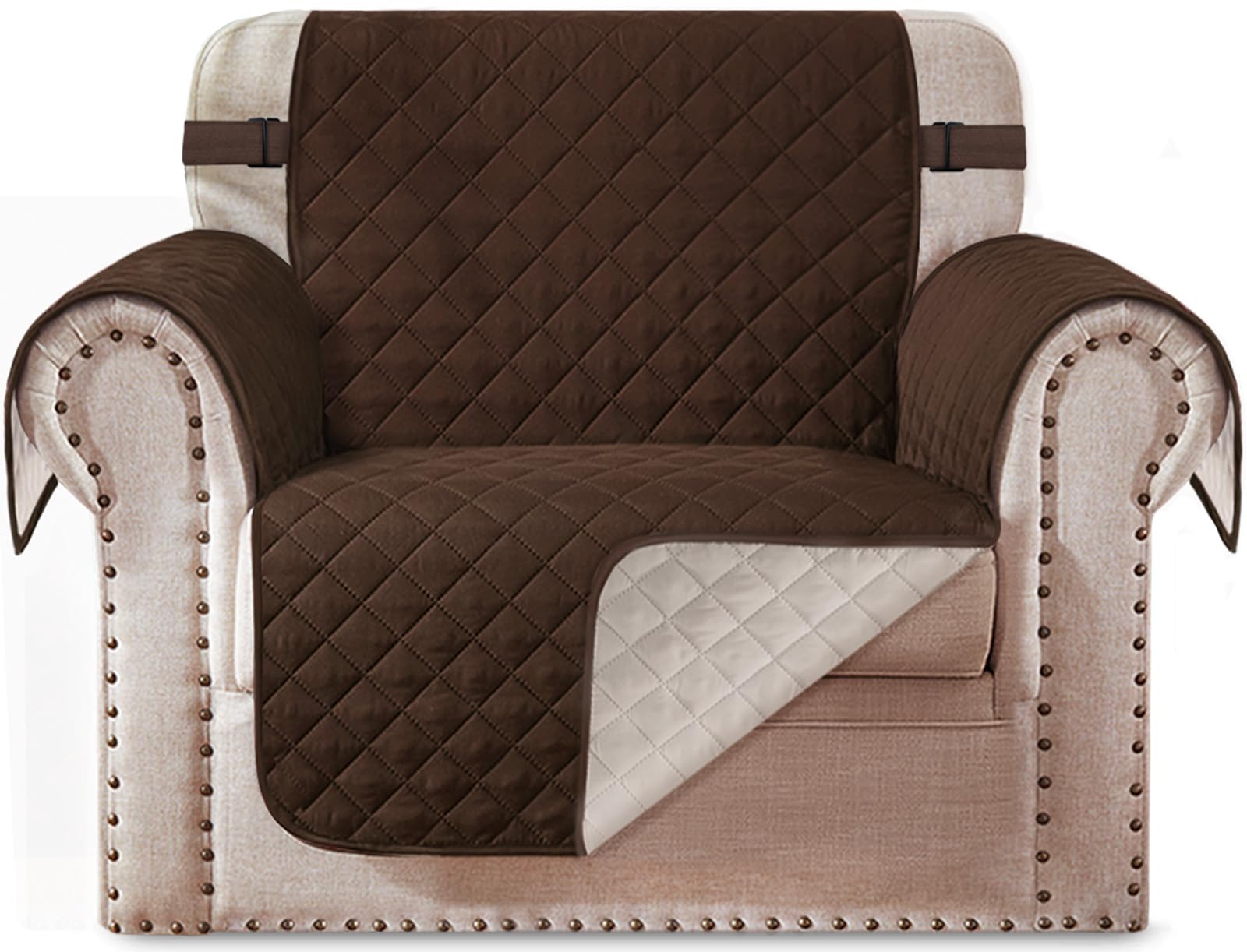 Homerilla Reversible Chair Covers Reversible Couh Cover For Dogs Washable Pets Furniture Protector Sofa Cover With Elastic Strap