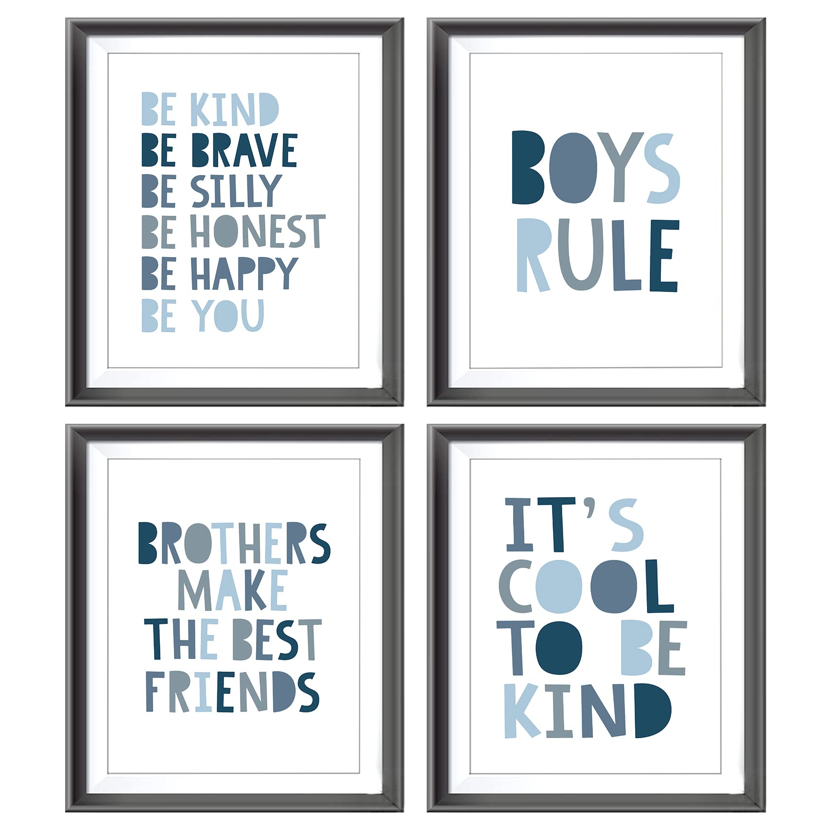 Brothers Make The Best Friends Boys Rules Affirmations Poster Prints for Home Boys Room Playroom Nursery Classroom Decor,Boho Na