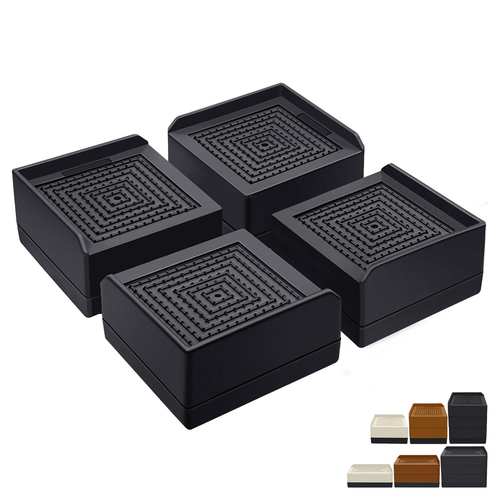 Annkut Bed Risers 1.5 Inch Heavy Duty, Furniture Risers For Bed Sofa Table And Couch Lifting,Square Adjustable Risers Blocks, Su