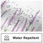 Ruelvth Stall Shower Curtain, Purple Lavender Shower Curtain For Bathroom Waterproof Fabric Spring Plants Floral Rv Shower Curta