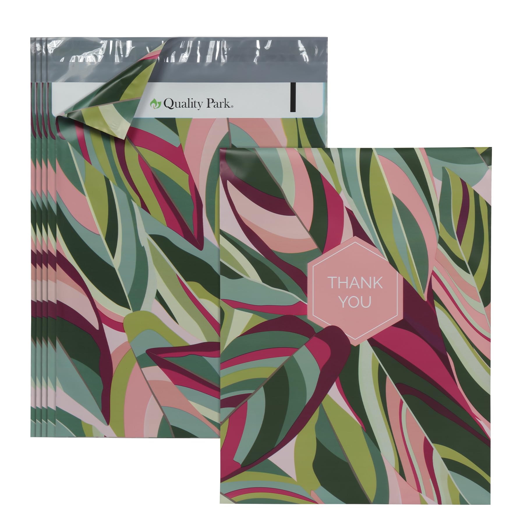 Quality Park Thank You Poly Mailers, 10 X13 Inch Shipping Envelopes, 100 Pack, Self Seal, Waterproof Shipping Bags For Clothing,