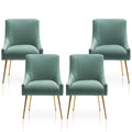 Seynar Dining Chairs,Modern Living Room Chairs, Velvet Upholstered Dining Room Chairs With Gold Legs,Tufted Accent Chair Set Of
