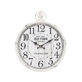 Menterry Retro Round Wall Clock. White Vintage Antique Style. Battery Operated Silent Wall Clocks for Farmhouse,Bathroom,Kitchen