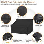 Nettypro Patio Furniture Sofa Cover Waterproof Heavy Duty Outdoor Couch Cover 3 Seater, 79' Wx 38' Dx 35' H, Black