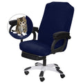 SARAFLORA Office Chair Cover- Large, Navy- Removable Computer Chair Covers for Office Chair with Zipper for Universal Rotating C