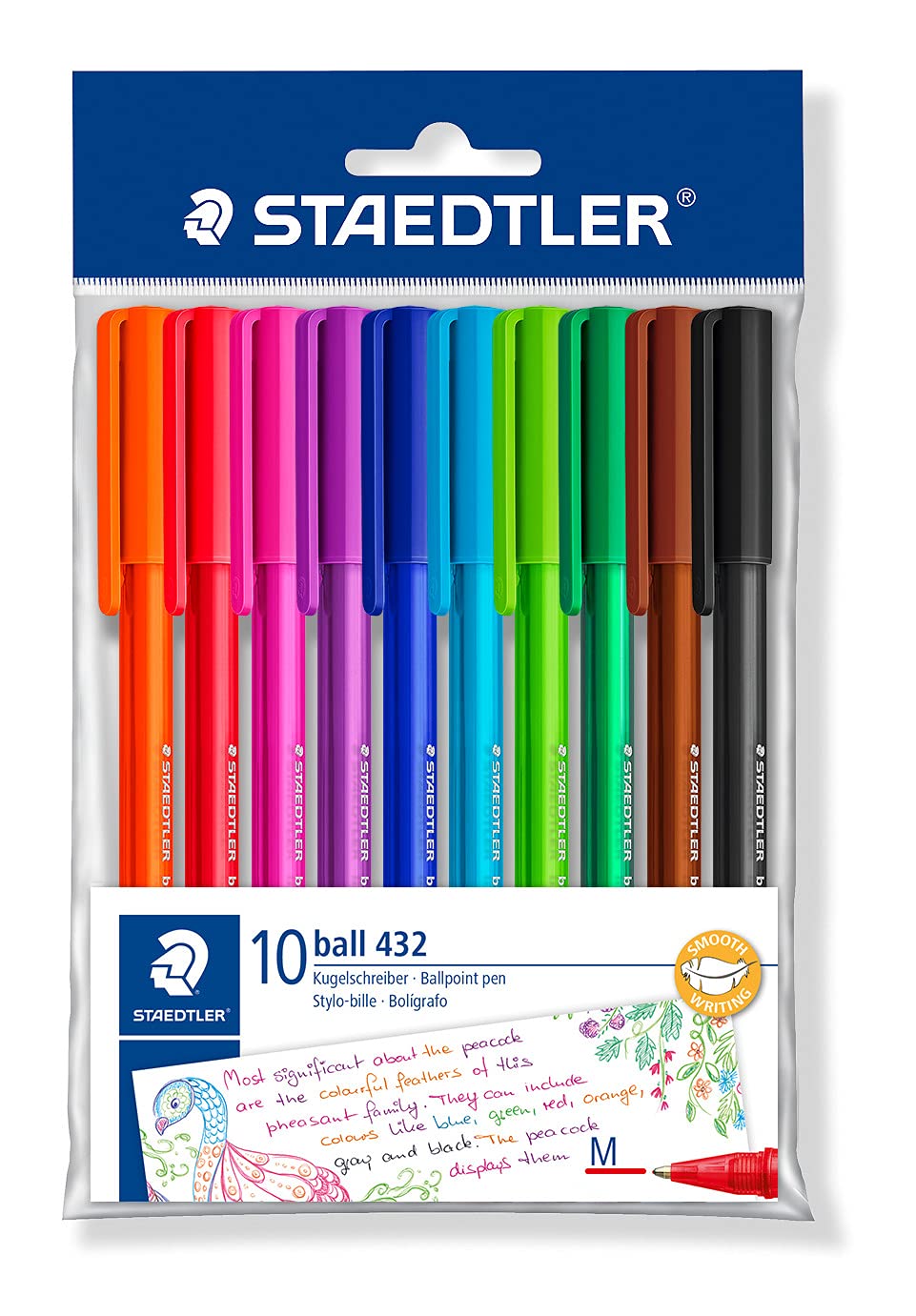 Staedtler Ballpoint Stick Pens, 43235Mwp10Th