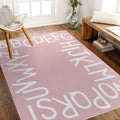 Topotdor Kids Play Rug Alphabet Nursery Area Rug Extra Large Soft Crawling Play Mat for Children Toddlers Bedroom (47x70 inch,Pi