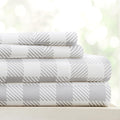 Linen Market 4 Piece King Bedding Sheet Set (Light Gray Plaid) - Sleep Better Than Ever With These Ultra-Soft & Cooling Bed Shee