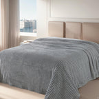 Polar Fleece Blankets King Size For The Bed Extra Soft Brush Fabric Super Warm Sofa Blanket 90' X 108'(Ivory King)