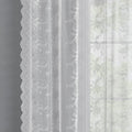 Kotile White Lace Curtains 90 Inches Long For Living Room, 2 Panels Country Vine Floral Pattern Sheer Lace Curtains For Bedroom,