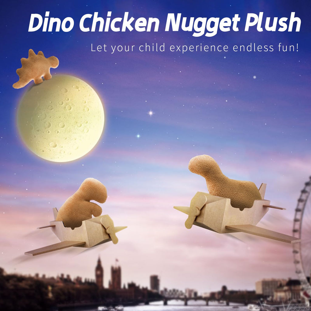 Tvvpgg Dino Nugget Plush,Large 23 In Dino Nugget Pillow Stuffed Toy, Funny Dino Chicken Nuggets Pillow Gifts For Kids Adults Gir