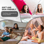 Breling Kids Air Mattress Fitted Sheets Compatible With Intex Cozy Kidz (Sheet Only) Toddler Inflatable Mattress Sheets For Kids Sleepover Party Travel Camping Air Mattress Airbed(White,2 Pcs)